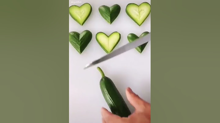 تقطيع الخيار على شكل قلب 🥒💚