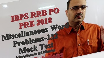 Miscellaneous Questions-132 IBPS RRB PO PRE (Memory Based) Mock Test #Amar Sir