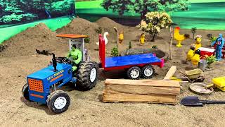 Diy mini tractor loaded with Construction materials for Water Well | miniature | @lealcreator932 