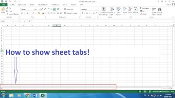 How to show Microsoft excel sheet tabs.