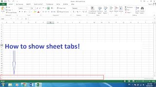 How to show Microsoft excel sheet tabs. screenshot 4