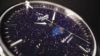 Atlantic Worldmaster Nightsky Automatic Moonphase | Blue Aventurine Stone Dial