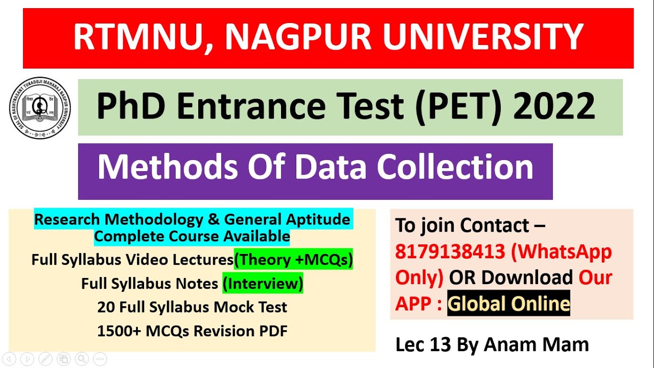 phd entrance exam nagpur university