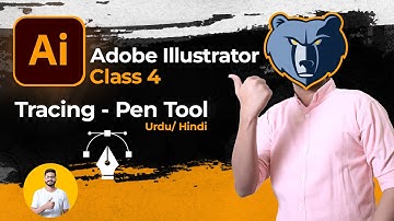 Tracing with Pen Tool - Class 4 - Adobe Illustrator - Learn with Faizan Hameed