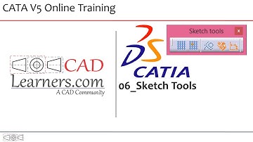 CATIA V5 | Sketch Tools | Grid, Snap, Standard/Construction geometry, Geometrical & Dimensional