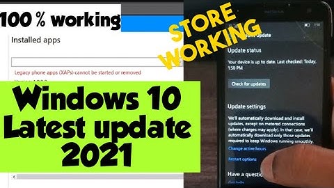 Cập nhật windows phone 10