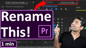 How to rename timeline in Premiere Pro