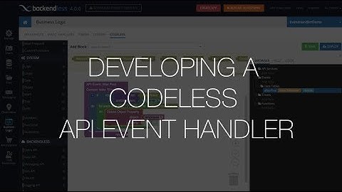 Developing a Codeless API Event Handler