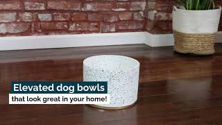 Terrazzo Elevated Dog Bowl  Dog bowls, Large dog bowls, Elevated dog bowls