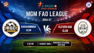 🔴 LIVE | Radhagobinda Club 🆚 Eleven Gun Club | Group S | MGM-FAO 1st Division League 2026-27