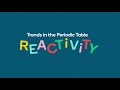 Trends in the Periodic Table — Reactivity!