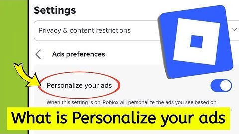 Roblox || Personalize your ads Settings || What is Personalized ads on Roblox 