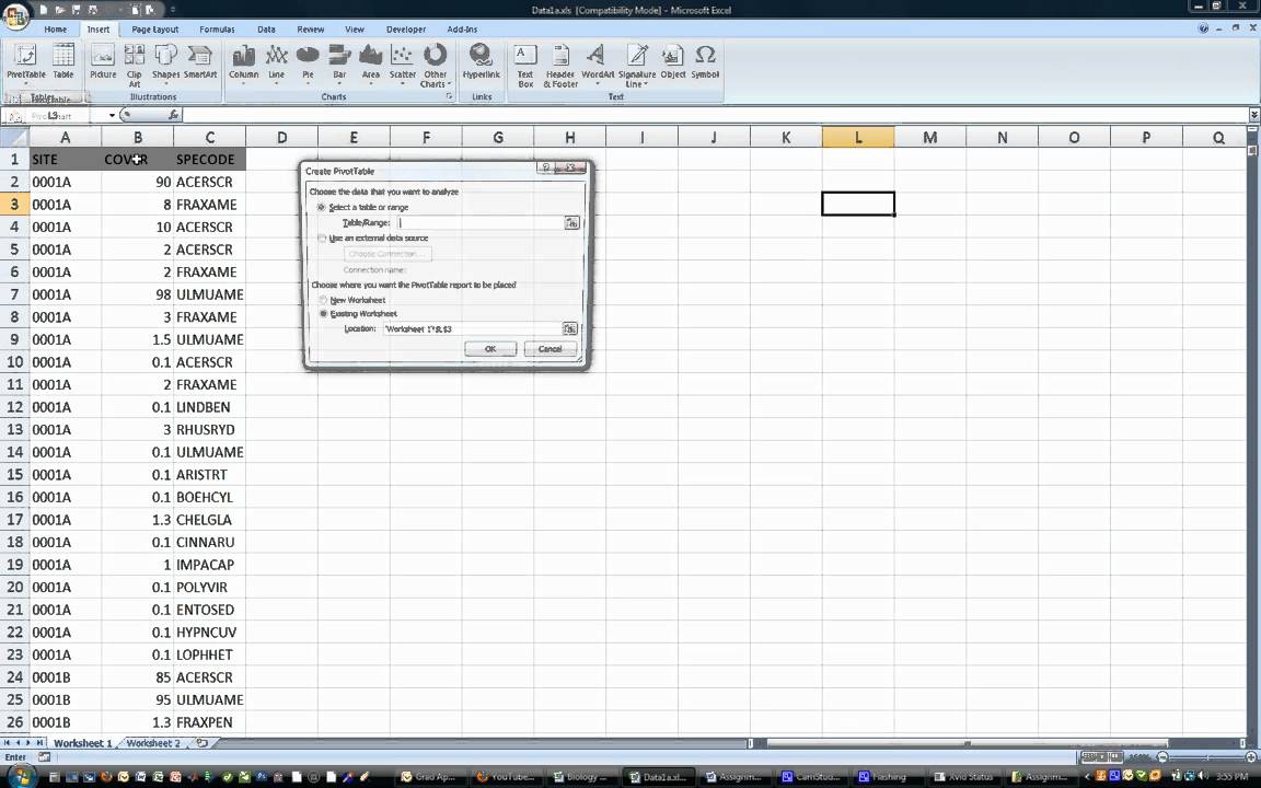 pivot table instructions for excel youtube