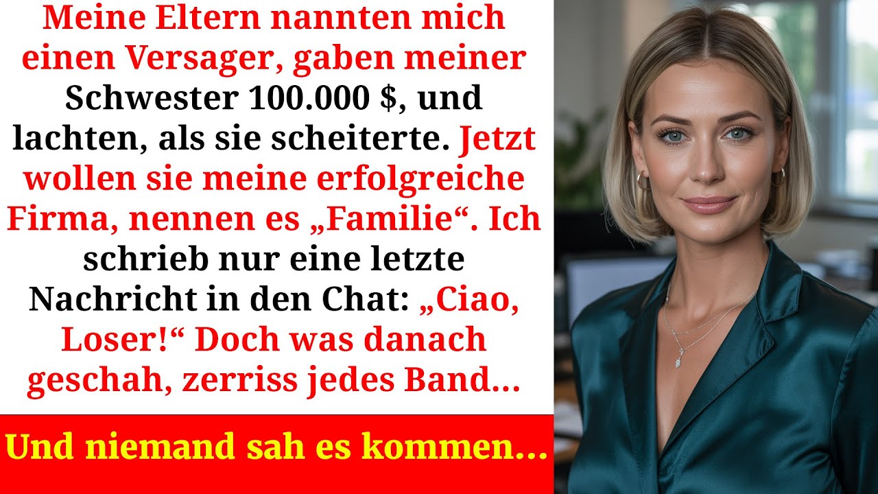 Sie nannten mich Versager doch meine letzte Nachricht sprengte die Familie…