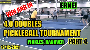 Pickleball 4.0 Tournament | 🎫 WIN and IN - Pickles Hanover -  PART 4 - 12/12/21