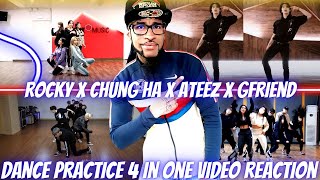 ROCKY X CHUNG HA X ATEEZ X GFRIEND KPOP CHOREOGRAPHY DANCE PRACTICE REACTION