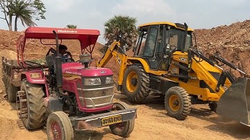 Mahindra YUVO 415 DI Tractor and Swaraj 843 XM Tractor Working With Jcb 3dx Eco Xpert | Jcb Video