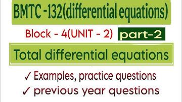 Total differential equations previous year questions bmtc 132|@vmatics444