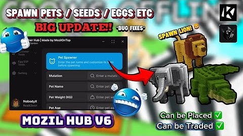 [🦁] BIG UPDATE!! Best Pet / Seed / Egg Spawner For Grow A Garden 🌶️ | KEYLESS | MOZIL HUB V6