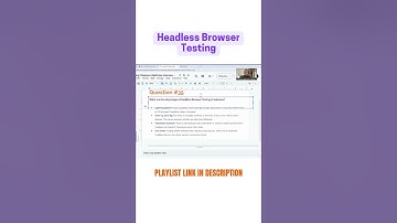 Headless Browser Testing|| Top Selenium WebDriver Interview Question Answered in 60 Seconds! 💻