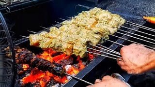 chicken & beef kabab street food | All Nation Foodie