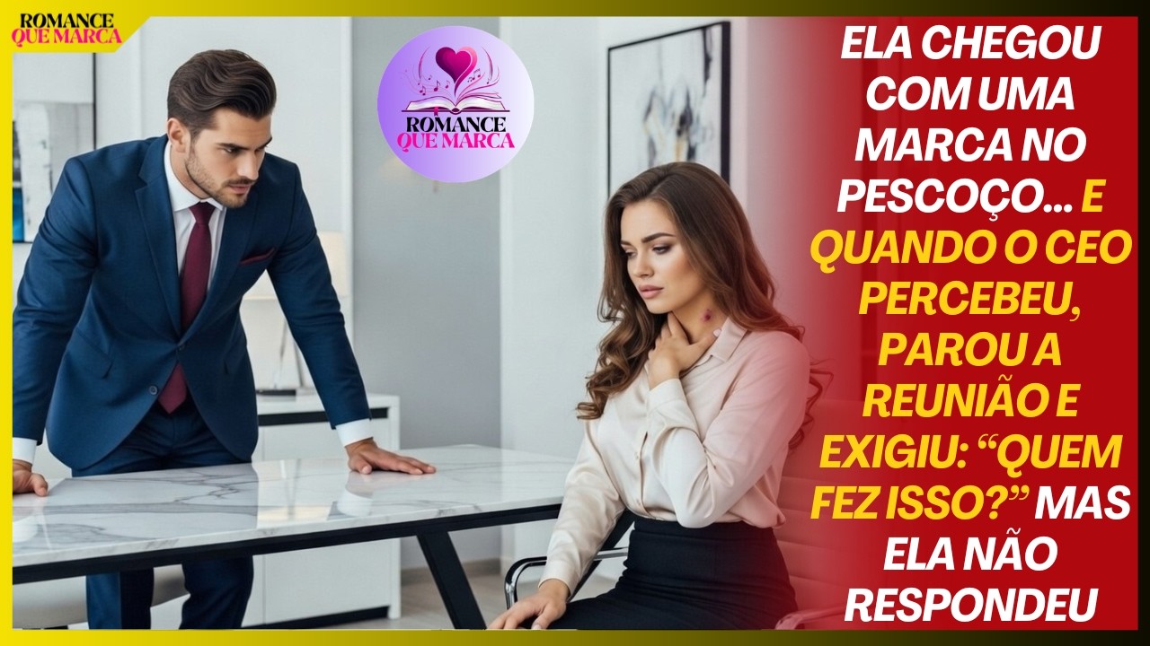 ELA CHEGOU COM UMA MARCA NO PESCOÇO…QUANDO O CEO PERCEBEU, PAROU A REUNIÃO E EXIGIU:“QUEM FEZ ISSO?
