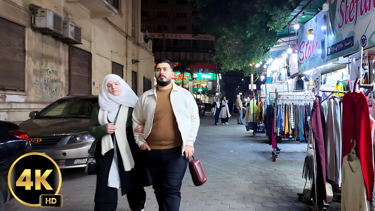 داخل اسواق شارع الحجاز القاهرة القديمة زحمة واجواء ليلية روكسي | جولة سير
