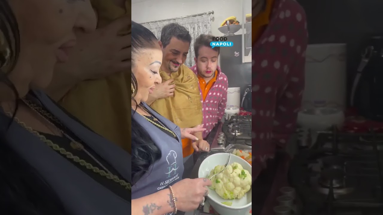 Nonna Adele fa l'insalata di rinforzo per le nipotine