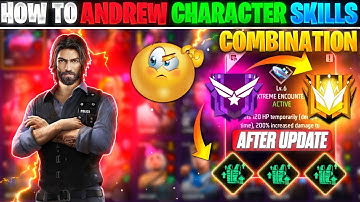 HOW TO ANDREW CHARACTER SKILL COMBINATION 2023 | BR RANK BEST CHARACTER COMBINATION IN FREE FIRE
