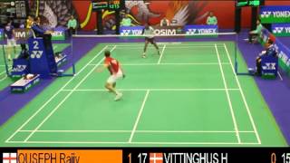 R16 - MS - Hans-Kristian VITTINGHUS vs Rajiv OUSEPH - 2013 Hong Kong Open