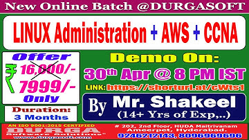 LINUX Administration + AWS + CCNA Online Training @ DURGASOFT