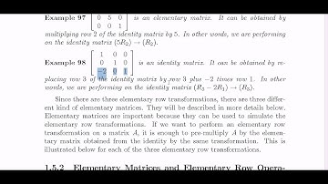 Linear Algebra 86, Elementary Matrix