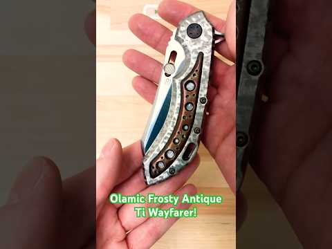 Wharning Wayfarer flipper w/ frosted Ti and antique accents!????@OlamicCustom