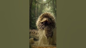 Will the porcupine successfully fight back against the giant python? 🦔 🐍❓#wildlife #python #shorts