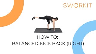 Balance Kick Back (Right) Exercise screenshot 3