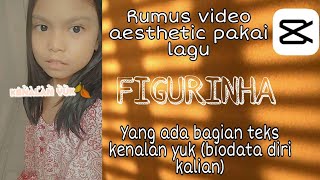 TUTORIAL EDIT VIDEO LAGU KENALAN YUK ATAU ASAL MANA LAGU FIGURINHA || CAPCUT