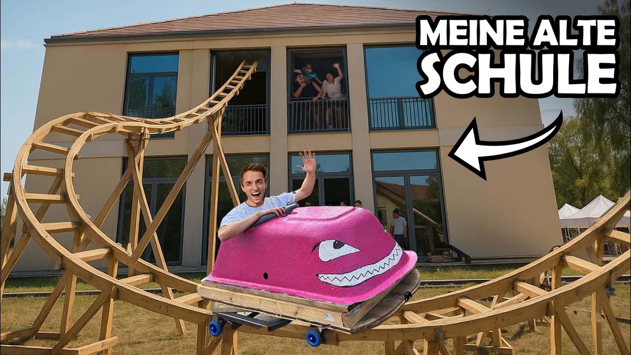 Wir bauen eine ACHTERBAHN durch meine alte SCHULE