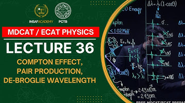 Physics MDCAT / ECAT | Lecture 36 | Compton Effect,  De-broglie Wavelength | PCTB Insaf Academy