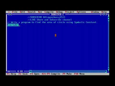 Write program to find the area of Circle using the symbolic constant Explanation of AboveDescription