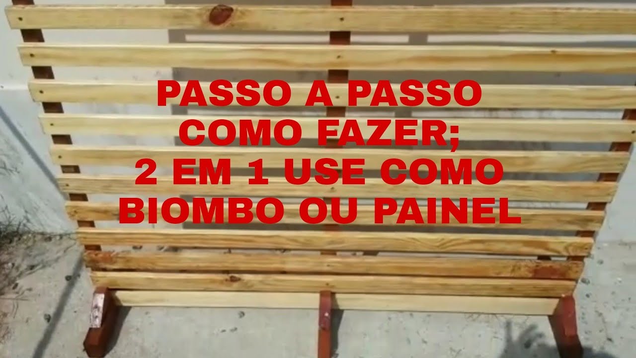 DY; 2 EM 1,USE COMO BIOMBO OU PAINEL DE MADEIRA PÍNUS(do it yourself). -  YouTube