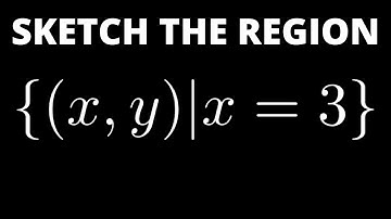 Sketch the Set of All Ordered Pairs (x, y) with x = 3