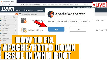 [🔴LIVE] How to solve “Apache Down” or “httpd Down” issue in WHM root?