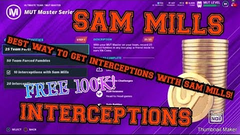 HOW TO GET INTERCEPTIONS WITH SAM MILLS IN MADDEN 21 ULTIMATE TEAM! FREE 150K!#shorts