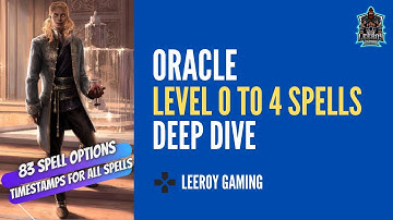 Pathfinder Wrath of the Righteous Oracle Spells Level 0 to 4 Feature Guide - 83 Spells + Timestamps