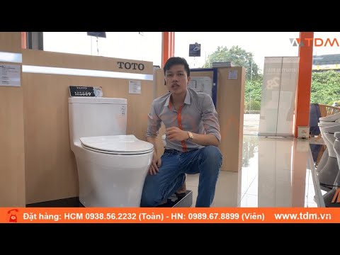 TDM.VN | Review bồn cầu TOTO MS889DRT8 - Bàn cầu MS889DT8 mẫu 1 khối xả nhấn