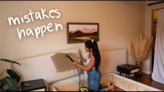 Upholstery Cleaning My Cloth Headboard | cleaning my stained upholstery