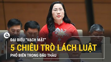 Đại biểu "vạch mặt" 5 chiêu trò lách luật phổ biến trong đấu thầu | Truyền hình Quốc hội Việt Nam