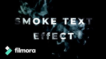 SMOKE Text Effect in FILMORA | Intro create using Filmora tutorials