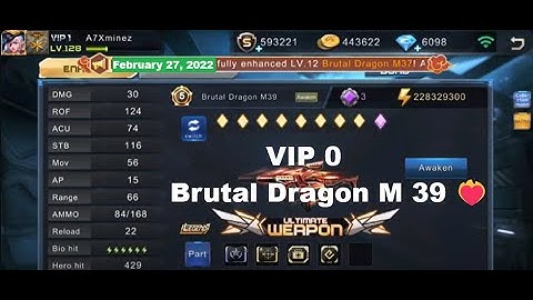 Crisis Action- Upgrade Brutal Dragon level 7 to level M39. #TB 27feb2022 ( Battle-Pass T3 )