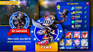 Sonic Dash Endless Running - New Event Completed Sir Lancelot Unlocked and Fully Upgraded